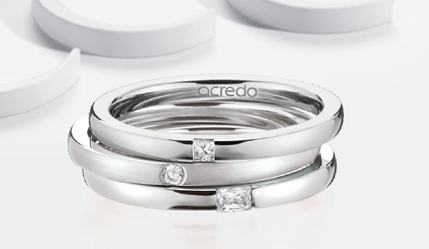 Elegante collectie ringen, stapelringen | acredo