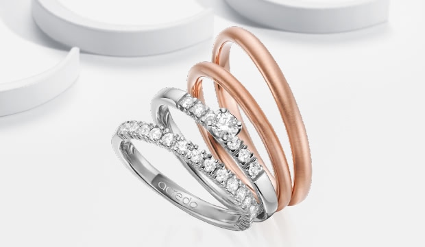 Triset Trouwring met Verlovingsring | acredo