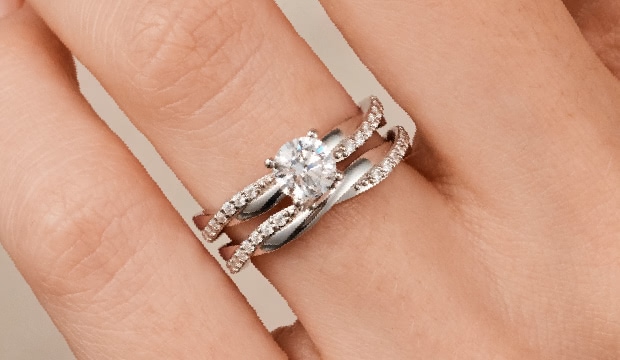 Entwined Engagement Rings | acredo