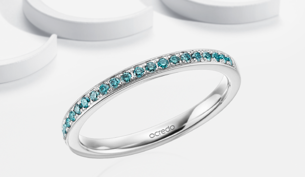 Eternity Rings with coloured stones  | acredo