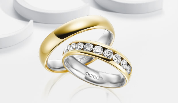 Trouwringen met diamanten | acredo