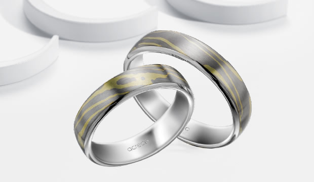 Mokume Gane Trouwringen | acredo